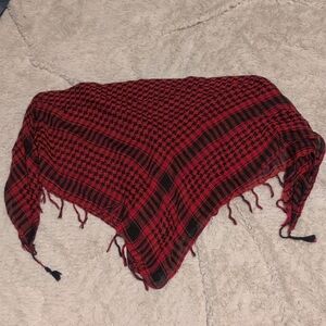 Red and Black Checkered Scarf
